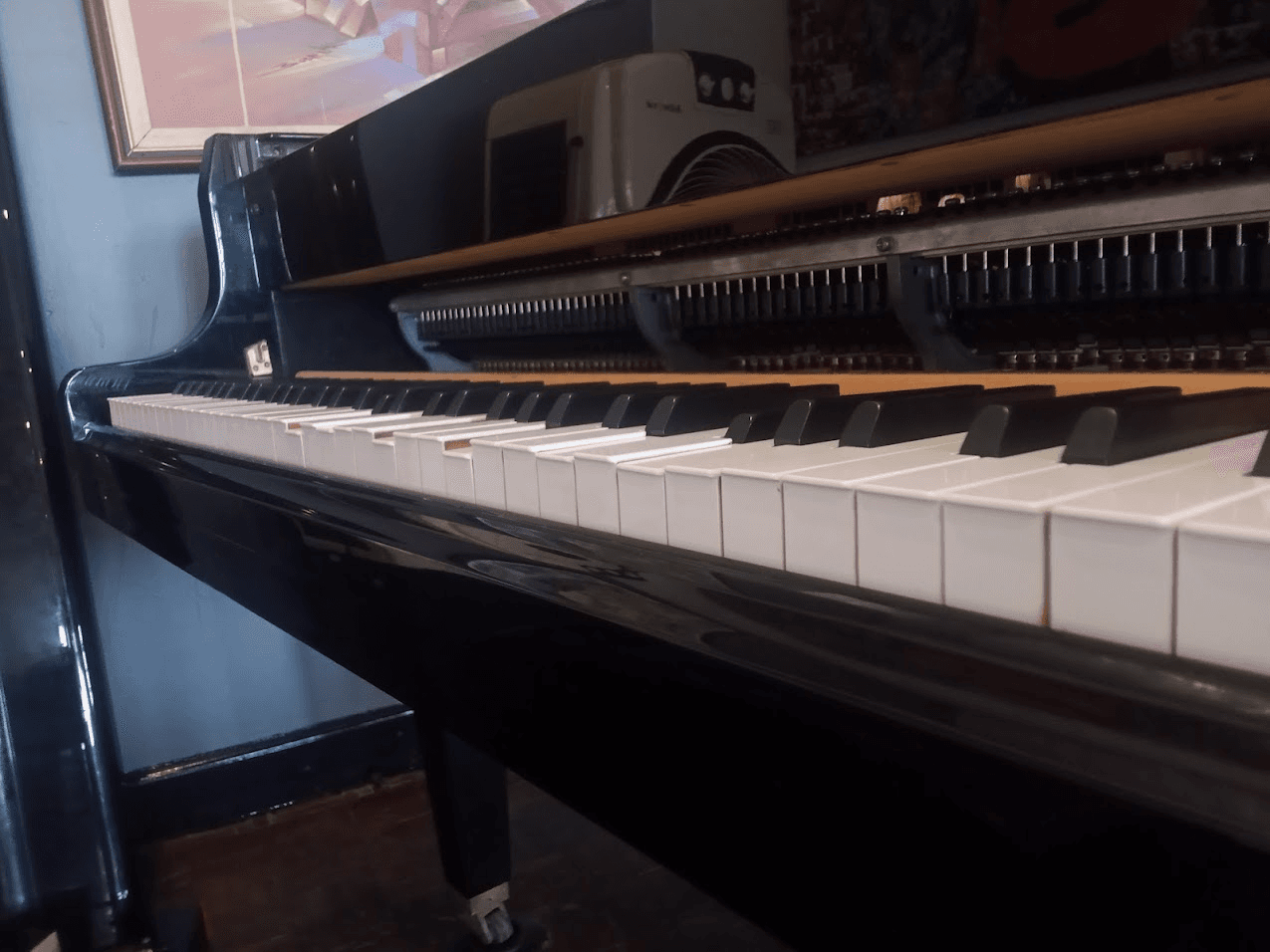 Upright action and keys